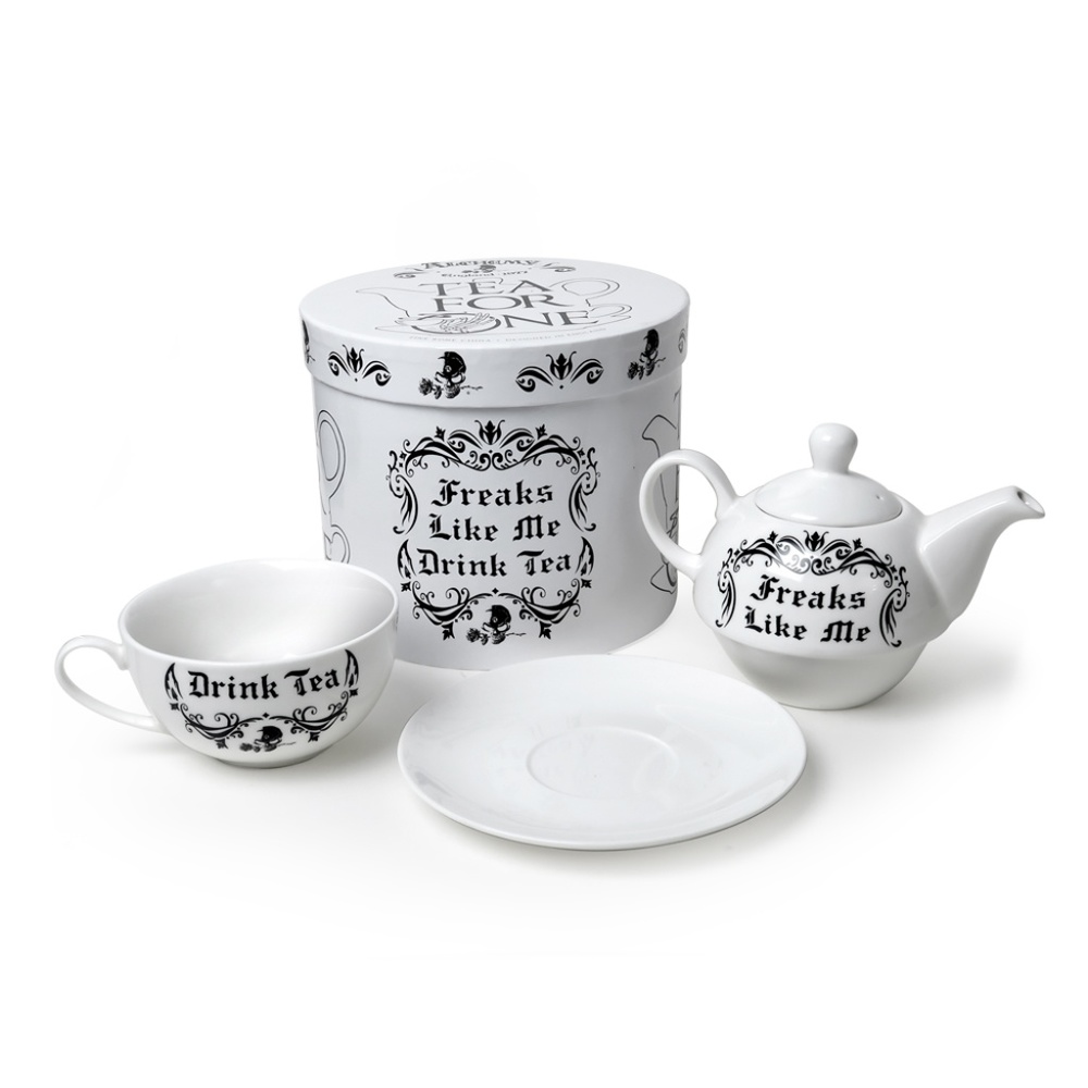 Alchemy "Freaks Like Me Drink Tea" Gift Box Set Pot + Cup + Saucer NEW